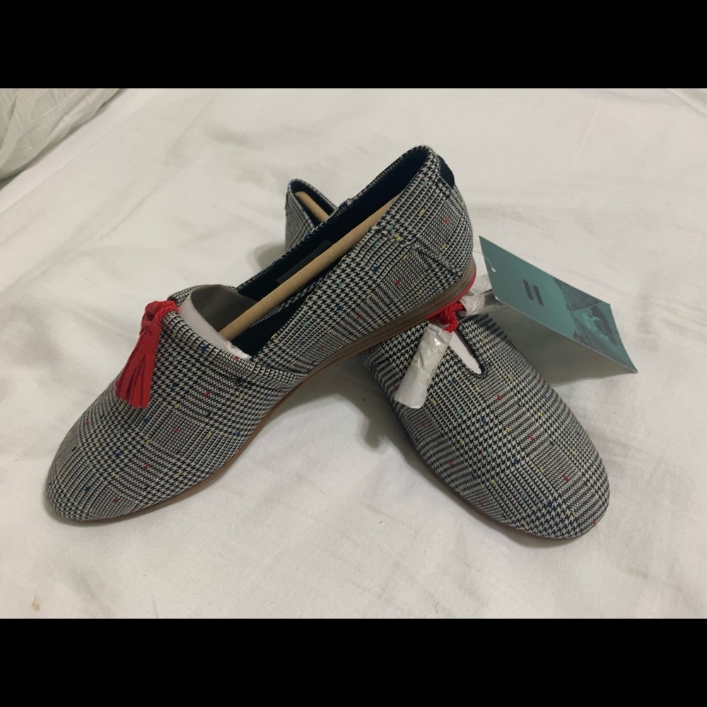 TOMS - Kelli - Black Glen Dot Plaid